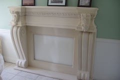 simple elegant scroll leg fireplace florida delray beach
