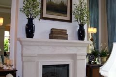 stone fireplace