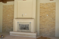 large stone fireplace surround