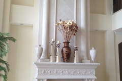 custom stone fireplace surround