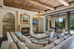 fireplace installed into residence created by Marc Julien homes