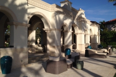 outdoor living areas earth tones
