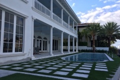 outdoor pavers with grass