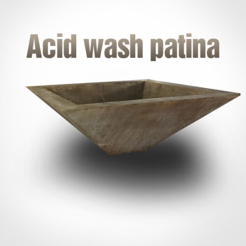 acid wash square tapered bowl