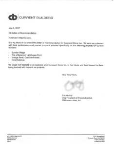 current builders review of suncoast stone