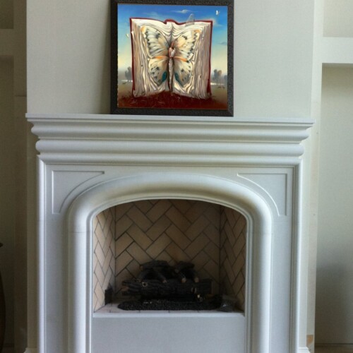 contemporary elegant fireplace