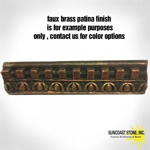 patina brass border tile faux