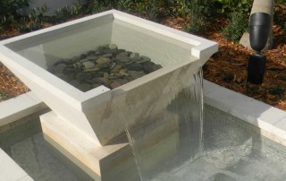 Modern water feature rectangular tapered bowl sheet water fall