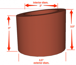 terra cotta gable vents measurements 4.5"