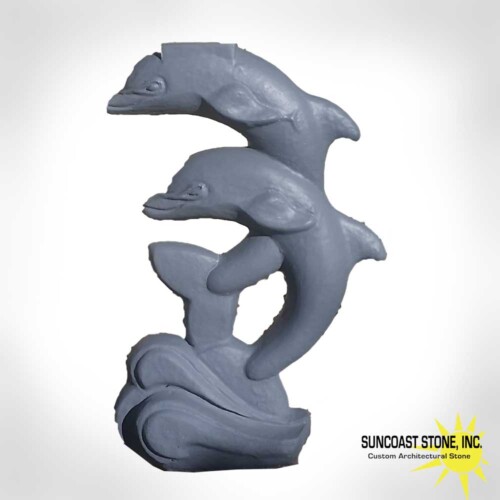 double dolphin concrete mail box stand 4 foot
