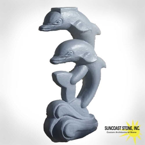 4 foot dolphin mail box stand concrete