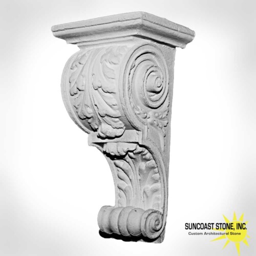 12.5 inch tall acanthus bracket scroll corbel