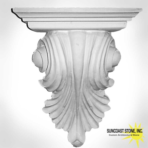 BR45 9.5 inch leaf scroll with square top corbel - Image 2