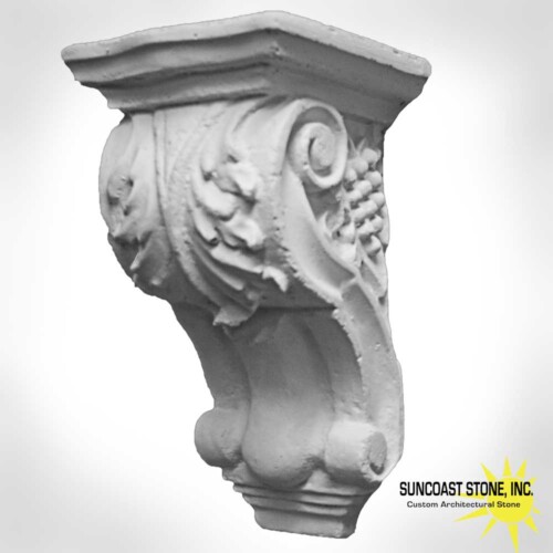 br99 scroll bracket with acanthus 11 inch tall