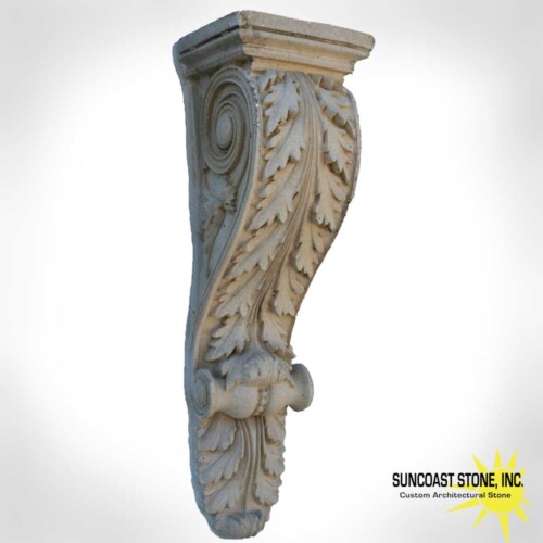 detailed 24 inch acanthus scroll bracket
