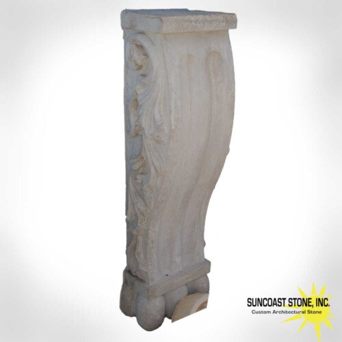 43 inch tall scroll bracket fluted