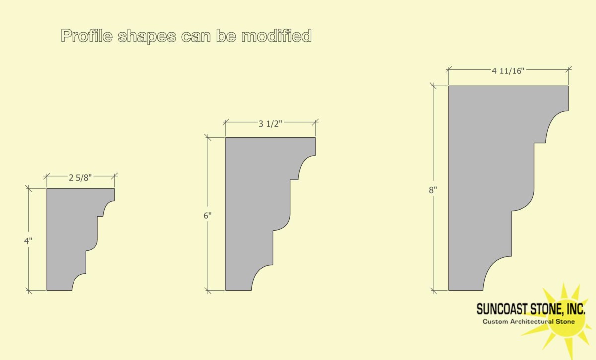 CS19 exterior window casing profile - Suncoast Stone