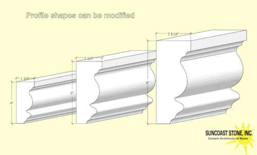 CS25 classic exterior opening trim moulding in concrete - Image 3