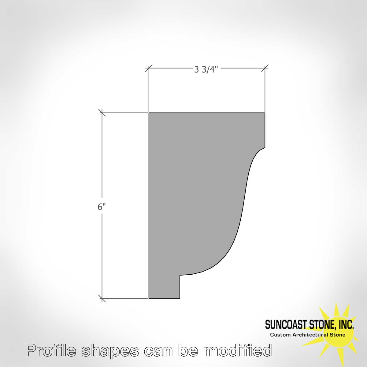 curved concrete trim profile