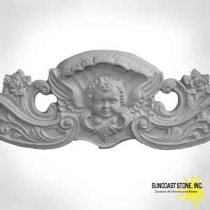 cherub face applique 39 inch