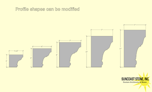 h1 header molding profile different sizes