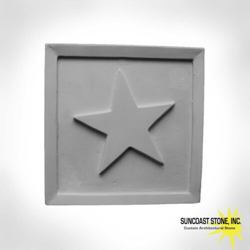 5 point star tile relief