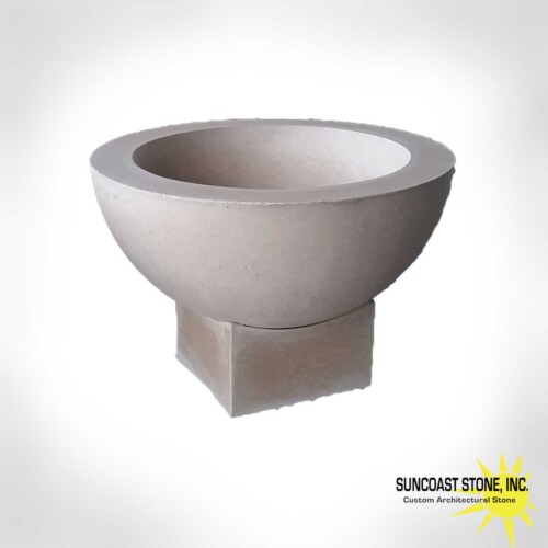 modern round bowl on pedestal 22 inch diameter