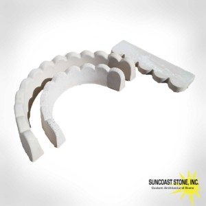 garden concrete edging scalloped